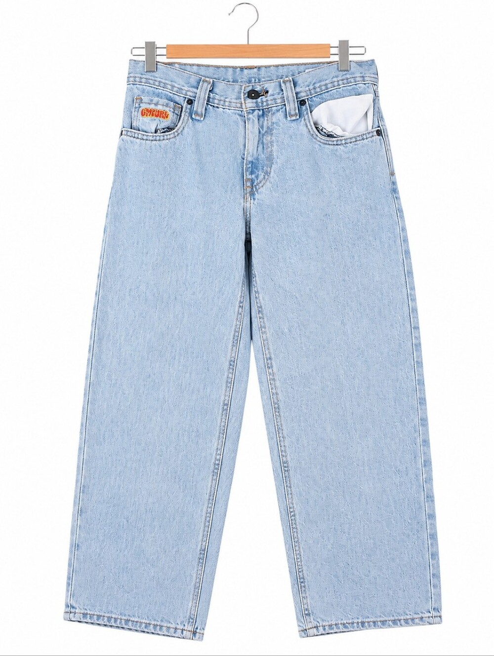 Empyre Baggy Jeans Size 24 Light Wash Y2K Skater Denim
